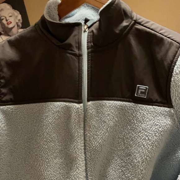 Fila Sport jacket light blue Large fleece - Picture 1 of 16